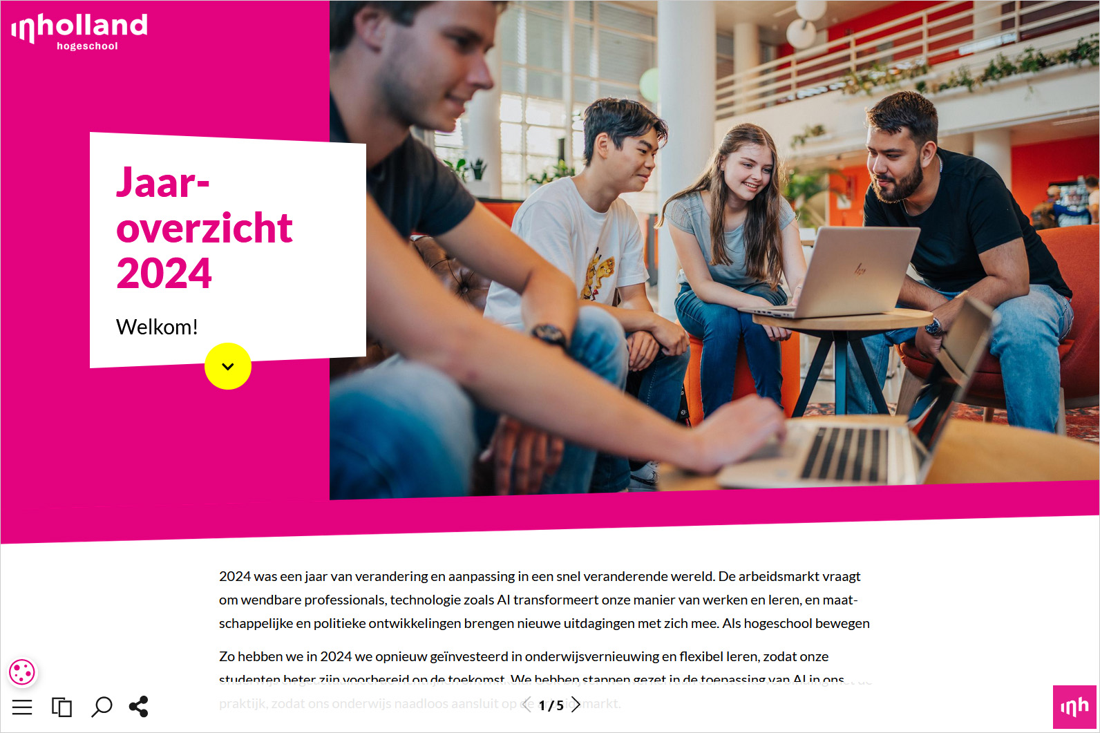 E-zine Inholland - cover jaaroverzicht 2024