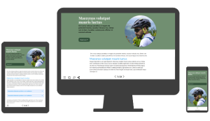 Weergave online magazine op verschillende apparaten